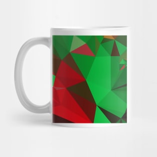 Dark Pastel Green Abstract Low Polygon Background Mug